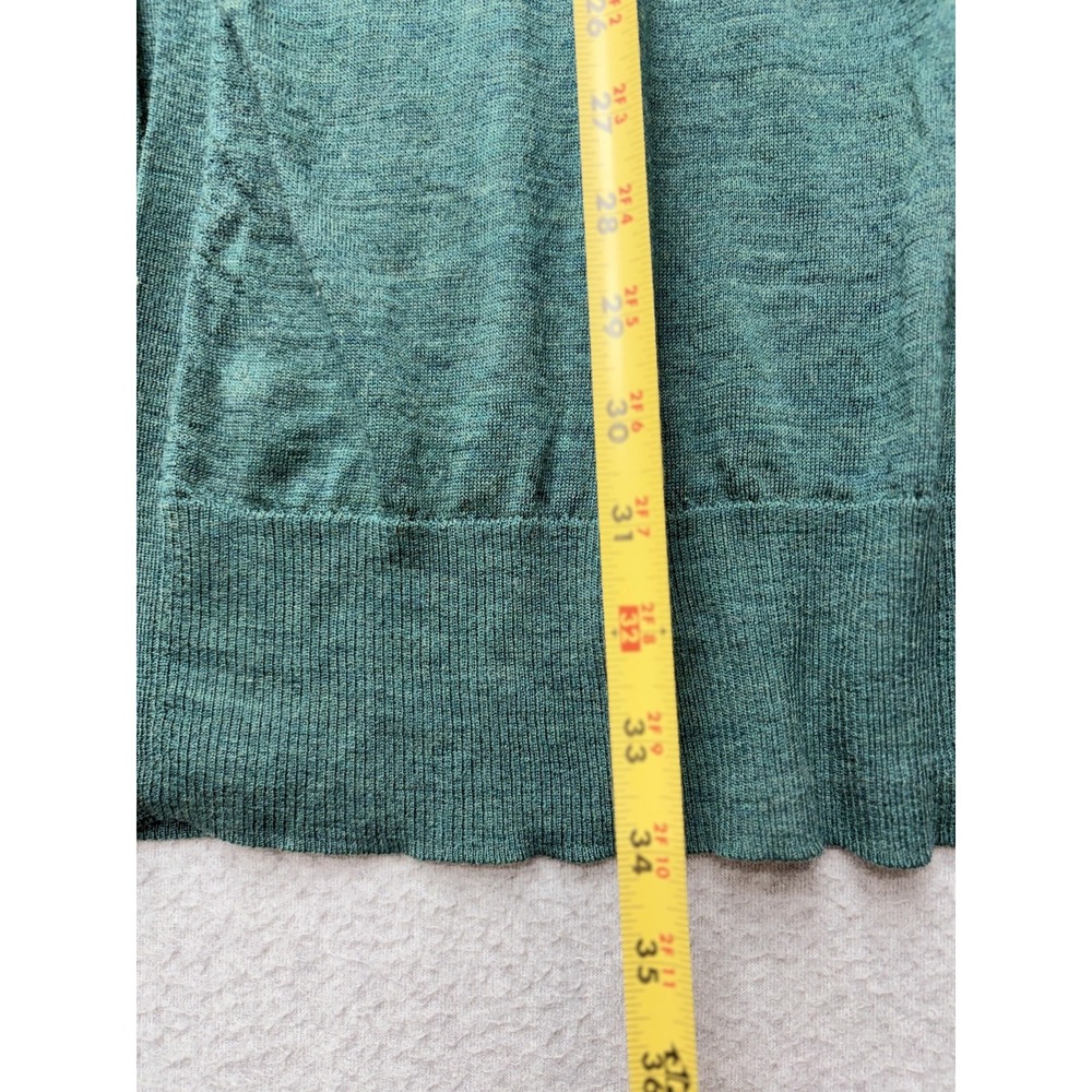 Eileen Fisher Green Merino Wool Open Front Cardigan Sweater Womens Medium R1JM-2 - Picture 9 of 14